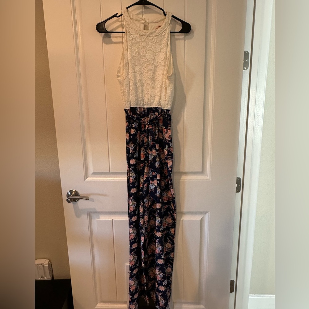 Pretty lace and floral jumpsuit